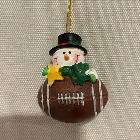 Snowman/Football Ornament - Picture 1 of 2